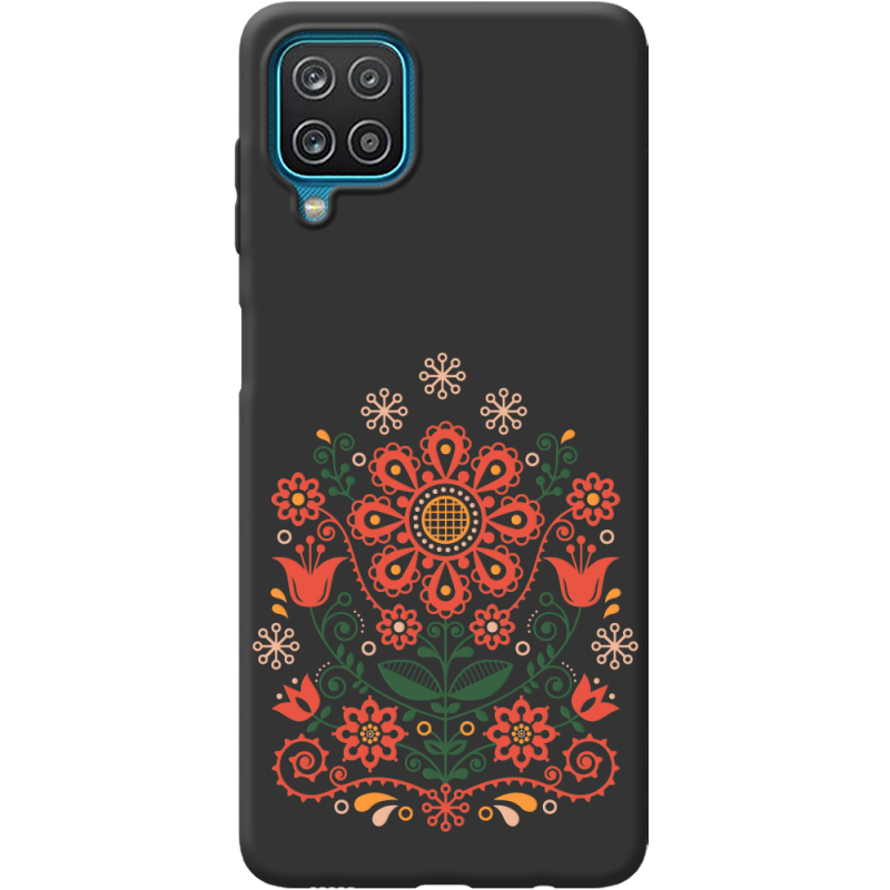 Черный чехол BoxFace Samsung M127 Galaxy M12 Ukrainian Ornament