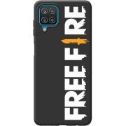 Черный чехол BoxFace Samsung M127 Galaxy M12 Free Fire White Logo