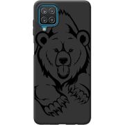 Черный чехол BoxFace Samsung M127 Galaxy M12 Grizzly Bear