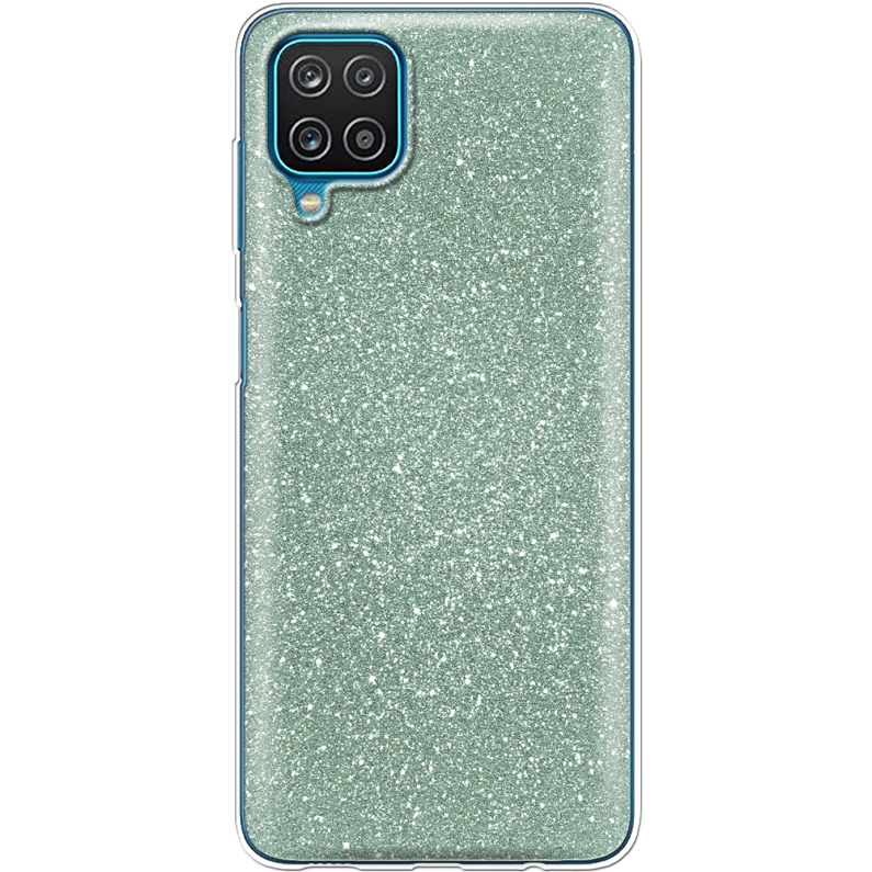 Чехол с блёстками Samsung M127 Galaxy M12 Зеленый