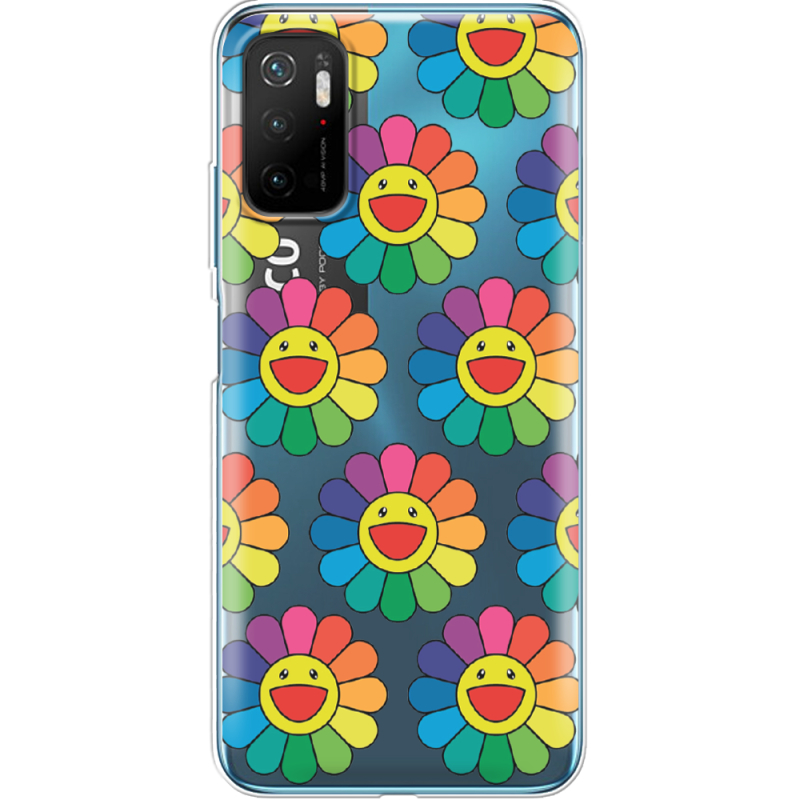 Прозрачный чехол BoxFace Xiaomi Poco M3 Pro Hippie Flowers