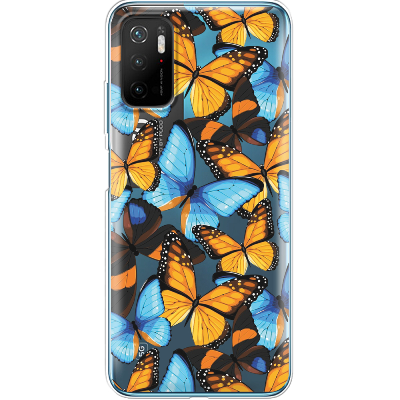 Прозрачный чехол BoxFace Xiaomi Poco M3 Pro Butterfly Morpho