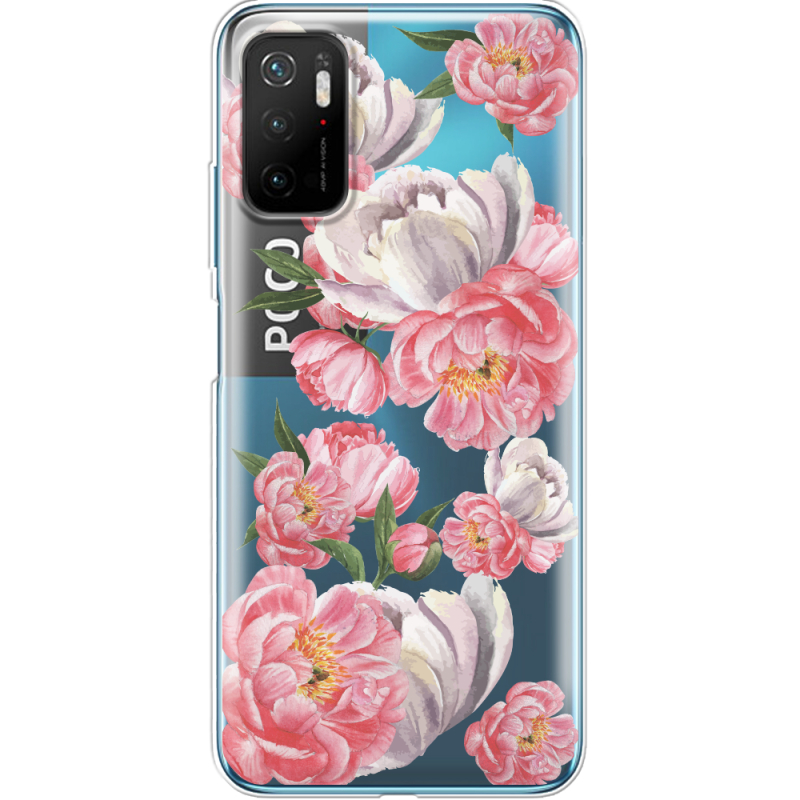 Прозрачный чехол BoxFace Xiaomi Poco M3 Pro Peony Watercolor Style