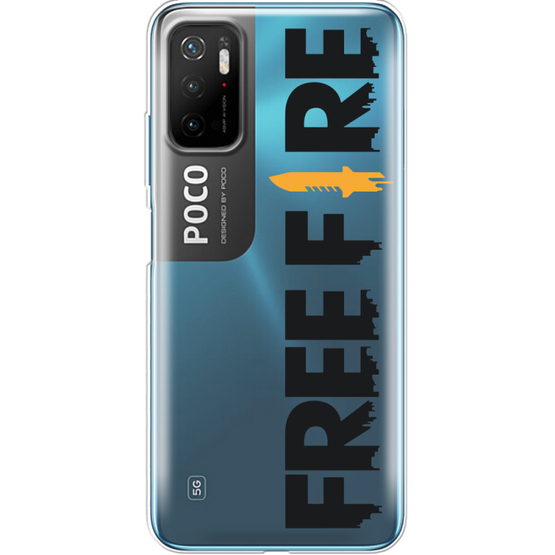 Прозрачный чехол BoxFace Xiaomi Poco M3 Pro Free Fire Black Logo