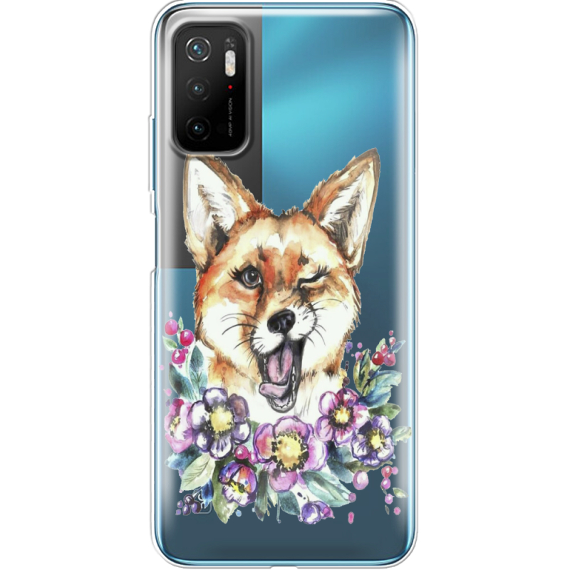 Прозрачный чехол BoxFace Xiaomi Poco M3 Pro Winking Fox