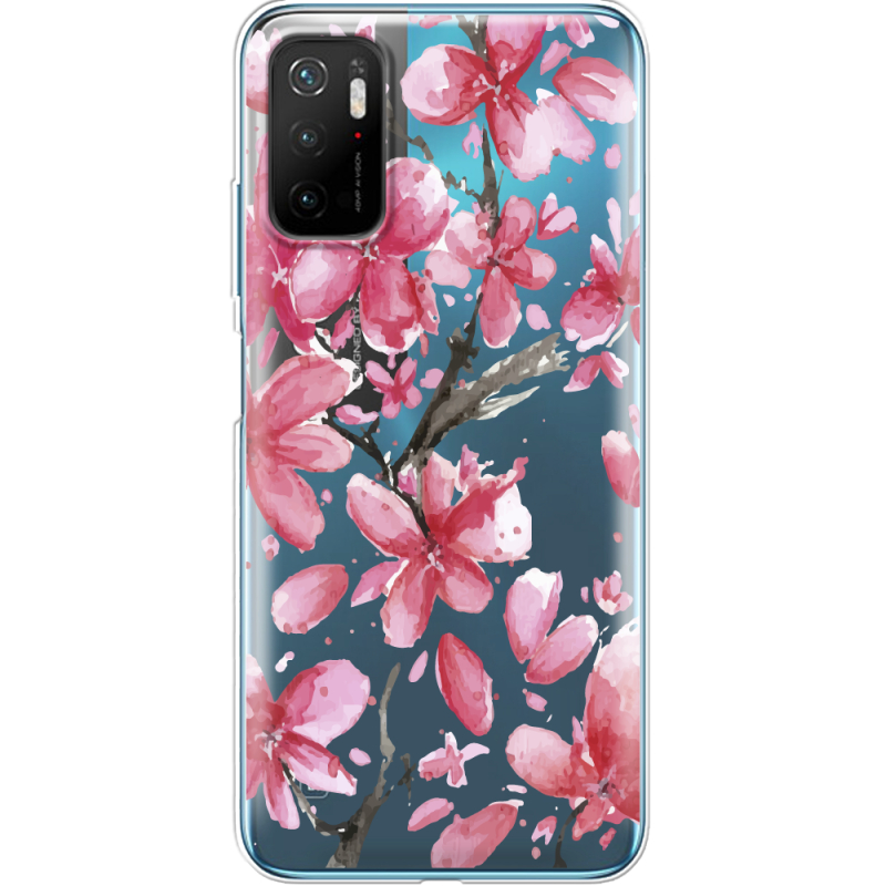 Прозрачный чехол BoxFace Xiaomi Poco M3 Pro Pink Magnolia