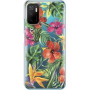 Прозрачный чехол BoxFace Xiaomi Poco M3 Pro Tropical Flowers