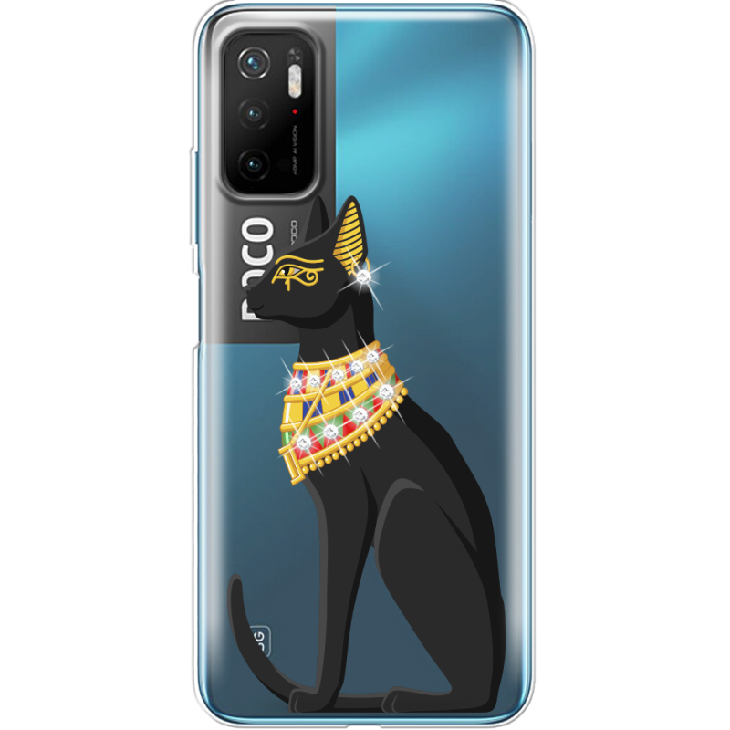 Чехол со стразами BoxFace Xiaomi Poco M3 Pro Egipet Cat