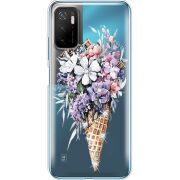 Чехол со стразами BoxFace Xiaomi Poco M3 Pro Ice Cream Flowers