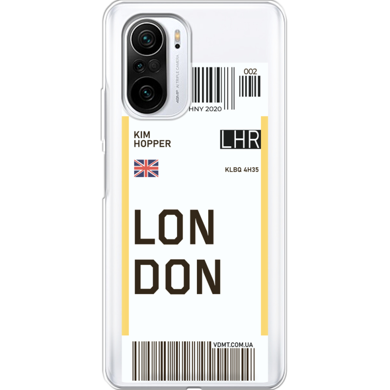 Прозрачный чехол BoxFace Xiaomi Mi 11i Ticket London