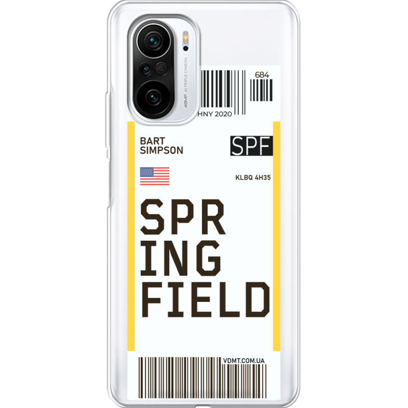 Прозрачный чехол BoxFace Xiaomi Mi 11i Ticket Springfield