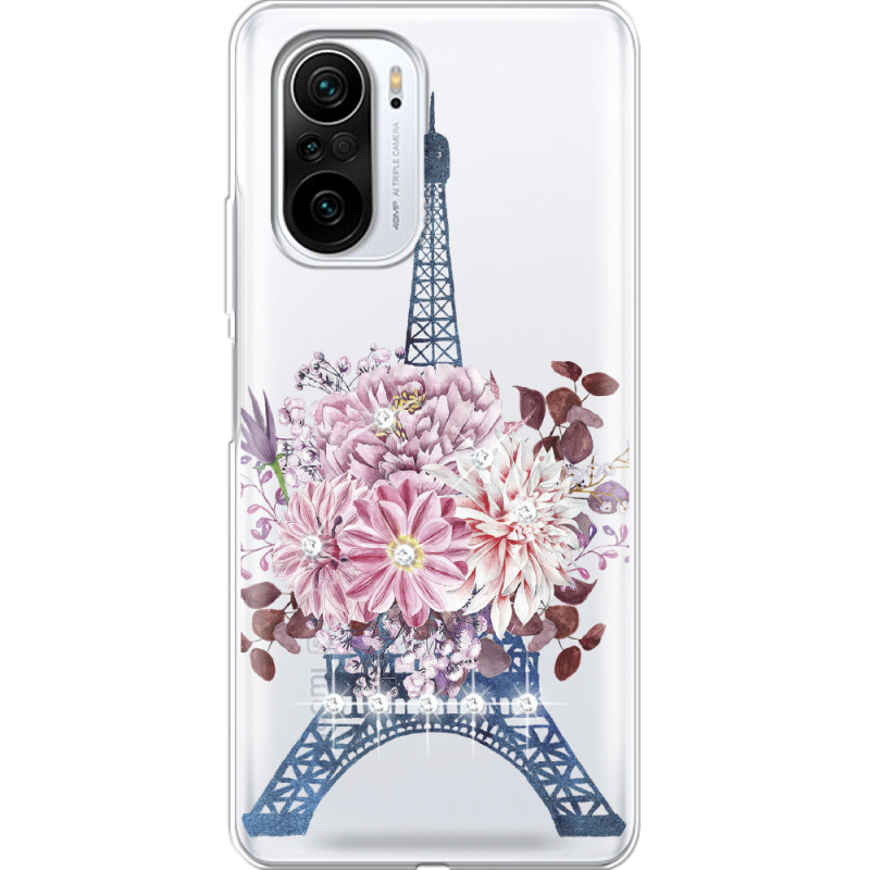 Чехол со стразами Xiaomi Mi 11i Eiffel Tower