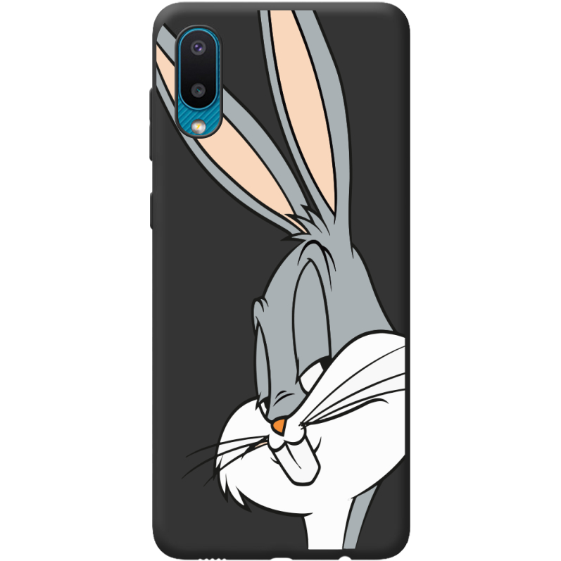 Черный чехол BoxFace Samsung A022 Galaxy A02  Lucky Rabbit
