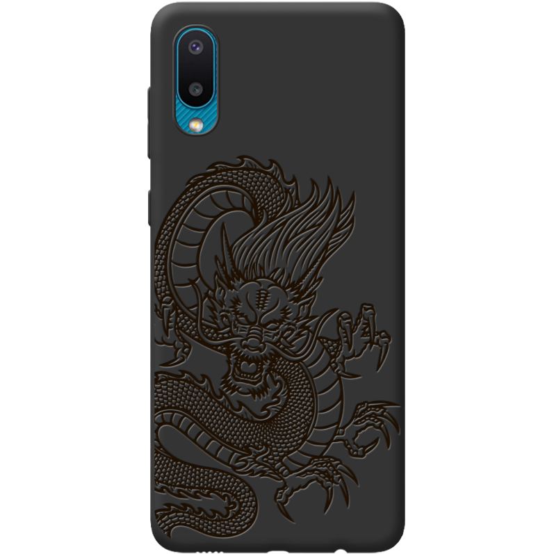 Черный чехол BoxFace Samsung A022 Galaxy A02  Chinese Dragon