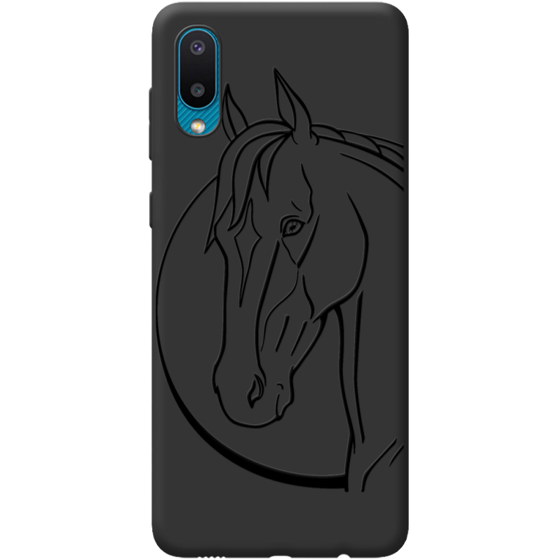 Черный чехол BoxFace Samsung A022 Galaxy A02  Horse