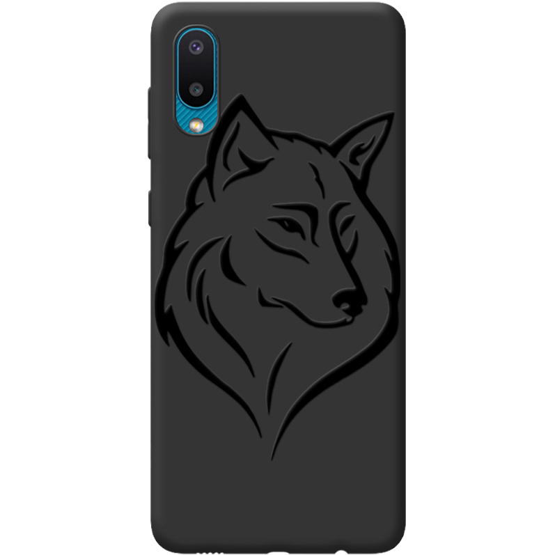 Черный чехол BoxFace Samsung A022 Galaxy A02  Wolf