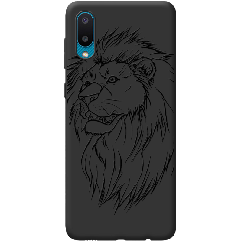 Черный чехол BoxFace Samsung A022 Galaxy A02  Lion