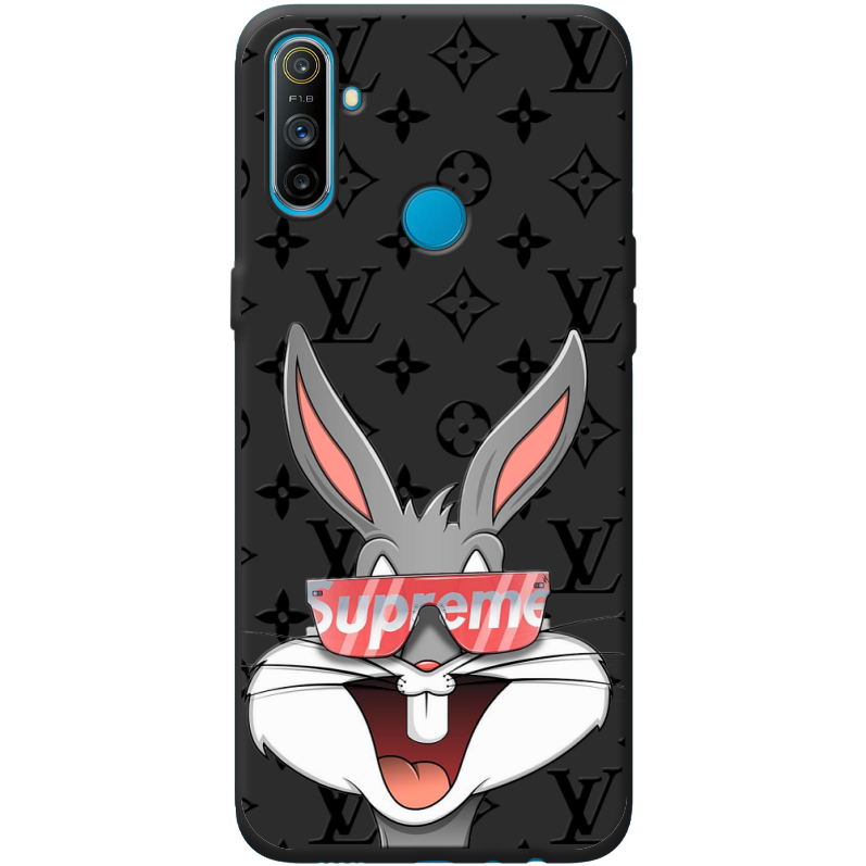 Черный чехол BoxFace Realme C3 looney bunny