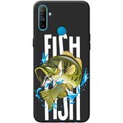 Черный чехол BoxFace Realme C3 Fish