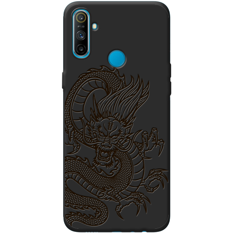 Черный чехол BoxFace Realme C3 Chinese Dragon