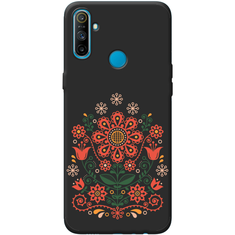 Черный чехол BoxFace Realme C3 Ukrainian Ornament