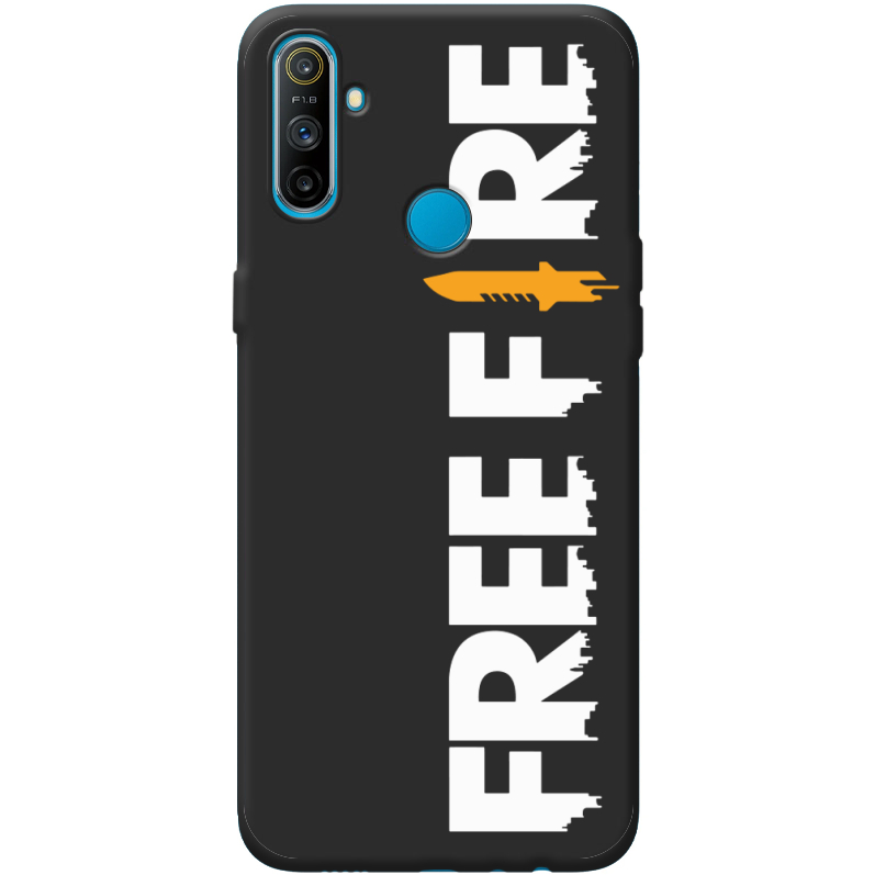 Черный чехол BoxFace Realme C3 Free Fire White Logo