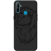 Черный чехол BoxFace Realme C3 Lion