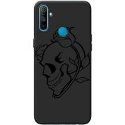 Черный чехол BoxFace Realme C3 Skull and Roses