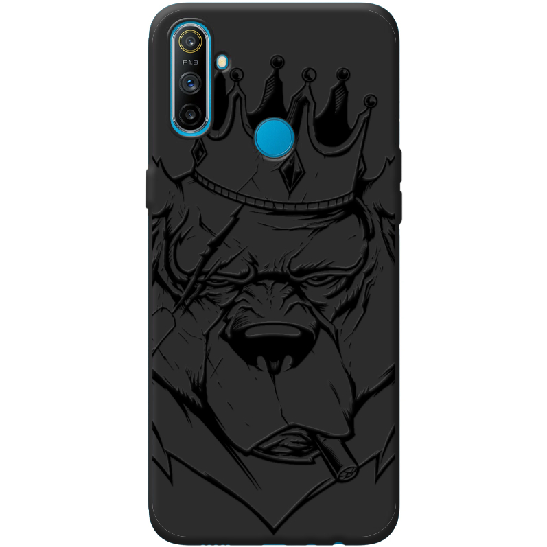 Черный чехол BoxFace Realme C3 Bear King