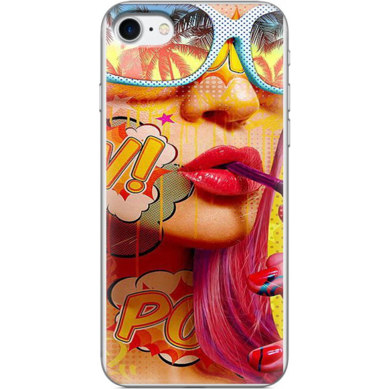 Чехол Uprint Apple iPhone 7/8 Yellow Girl Pop Art