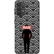 Черный чехол BoxFace Samsung A325 Galaxy A32 Man Pattern