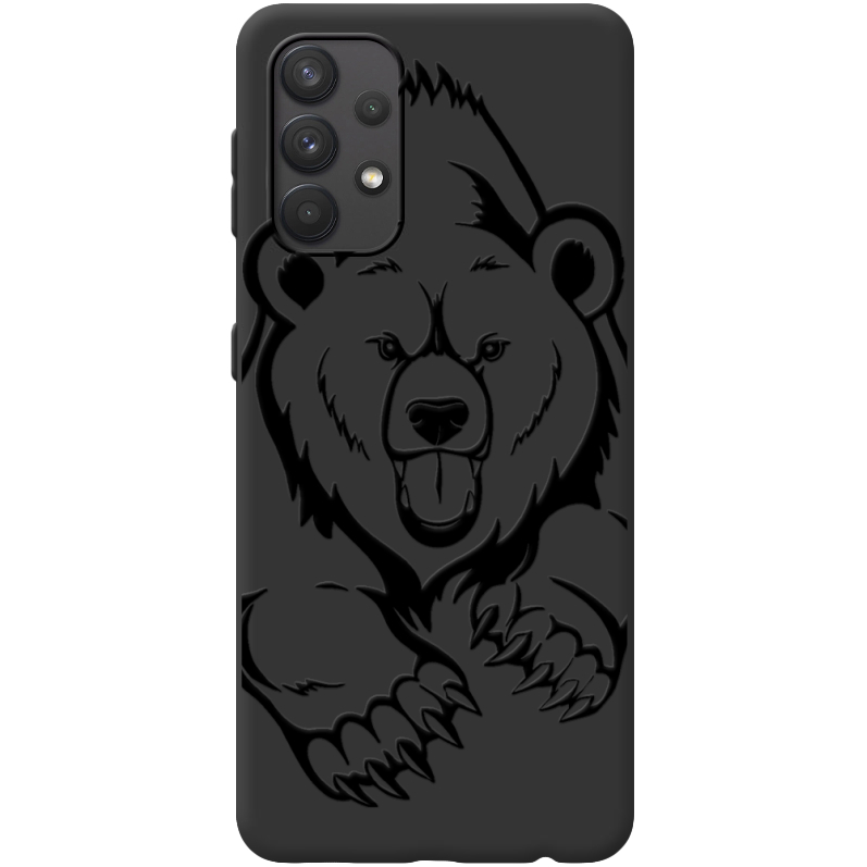 Черный чехол BoxFace Samsung A325 Galaxy A32 Grizzly Bear