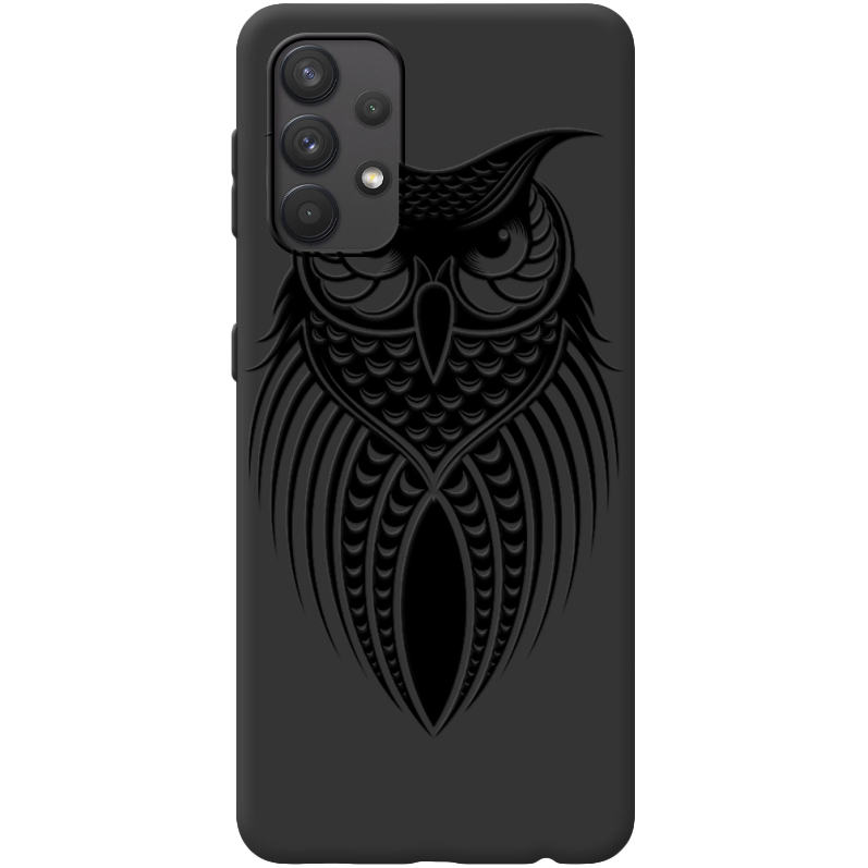 Черный чехол BoxFace Samsung A325 Galaxy A32 Owl