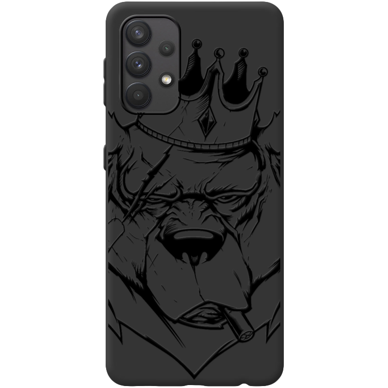 Черный чехол BoxFace Samsung A325 Galaxy A32 Bear King