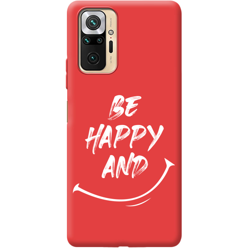 Красный чехол BoxFace Xiaomi Redmi Note 10 Pro be happy and