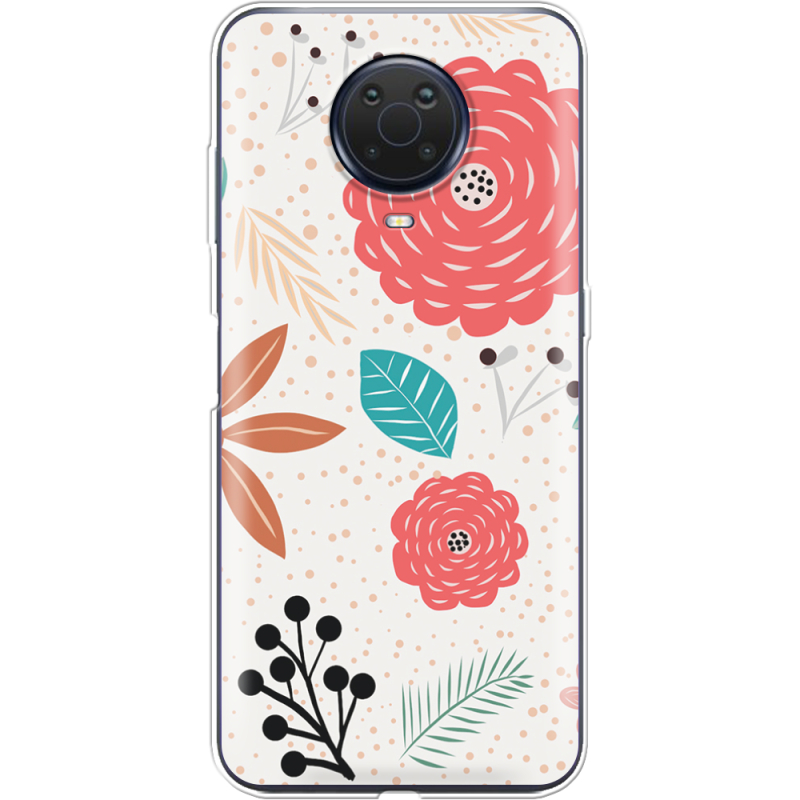 Чехол BoxFace Nokia G20 Line Flowers