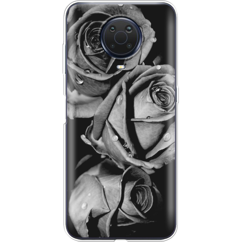 Чехол BoxFace Nokia G20 Black and White Roses