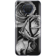 Чехол BoxFace Nokia G20 Black and White Roses