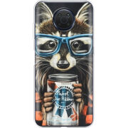 Чехол BoxFace Nokia G20 Енот с банкой