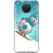 Чехол BoxFace Nokia G20 Skier Snowman