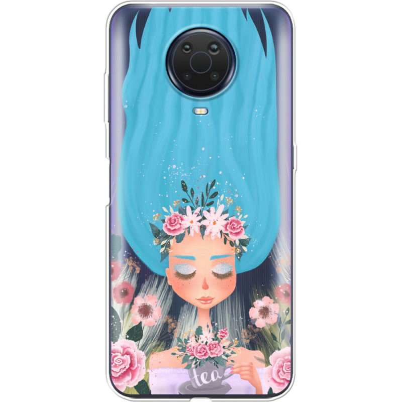 Прозрачный чехол BoxFace Nokia G20 Blue Hair