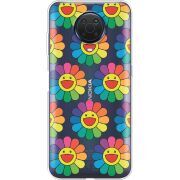 Прозрачный чехол BoxFace Nokia G20 Hippie Flowers