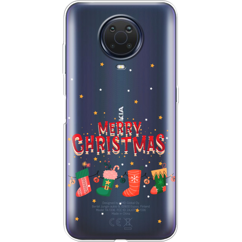 Прозрачный чехол BoxFace Nokia G20 Merry Christmas