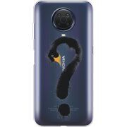 Прозрачный чехол BoxFace Nokia G20 Swan question