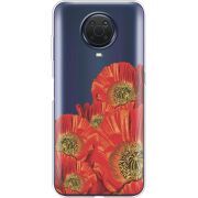 Прозрачный чехол BoxFace Nokia G20 Red Poppies