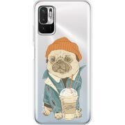 Прозрачный чехол BoxFace Xiaomi Redmi Note 10 5G Dog Coffeeman