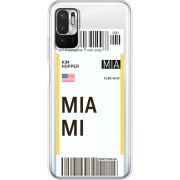 Прозрачный чехол BoxFace Xiaomi Redmi Note 10 5G Ticket Miami