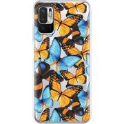 Прозрачный чехол BoxFace Xiaomi Redmi Note 10 5G Butterfly Morpho