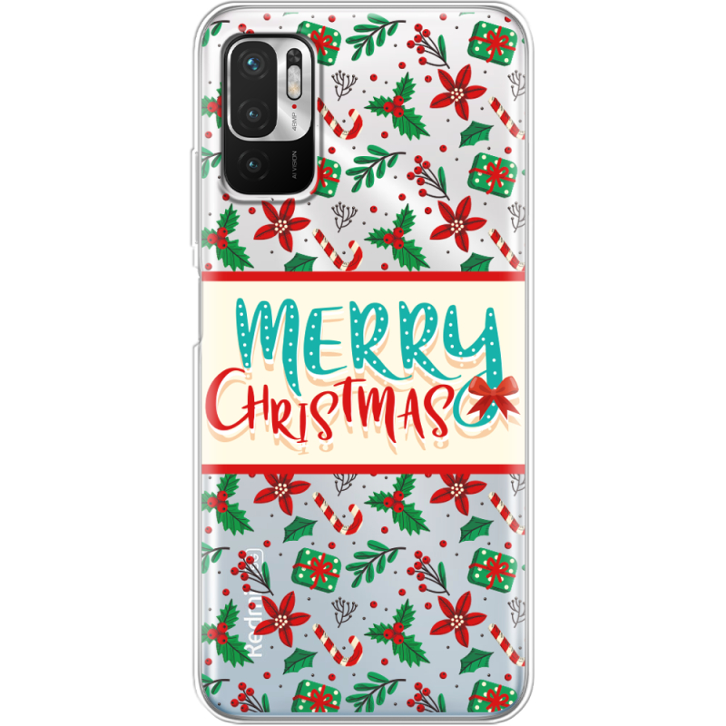 Прозрачный чехол BoxFace Xiaomi Redmi Note 10 5G Vintage Christmas Pattern