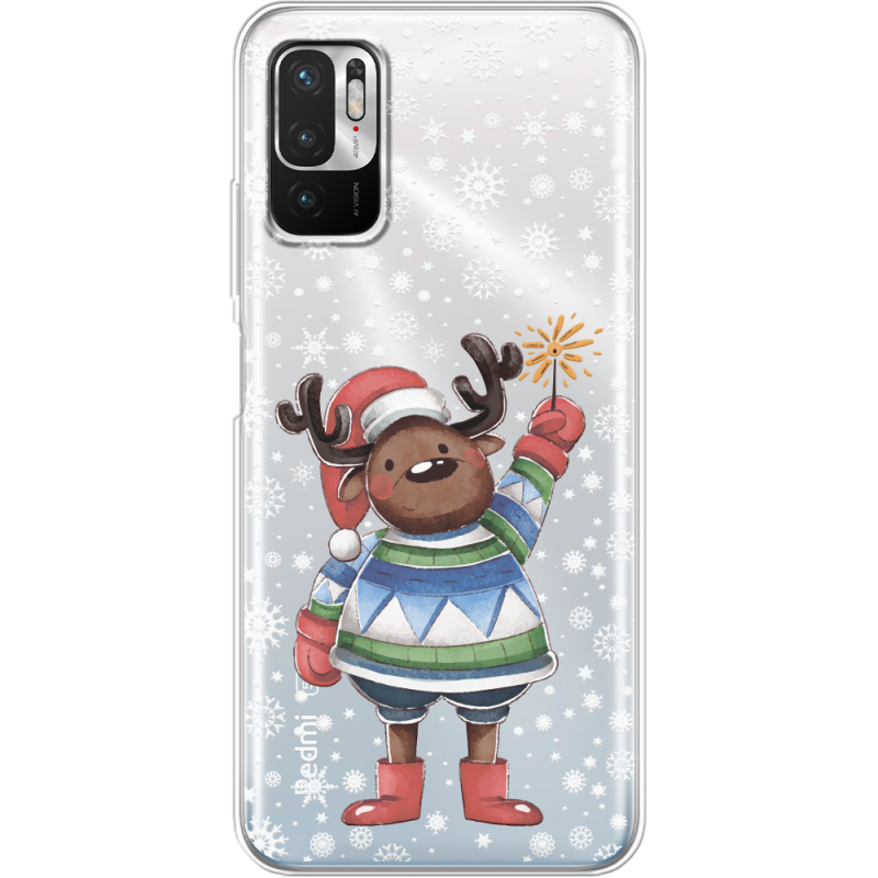 Прозрачный чехол BoxFace Xiaomi Redmi Note 10 5G Christmas Deer with Snow